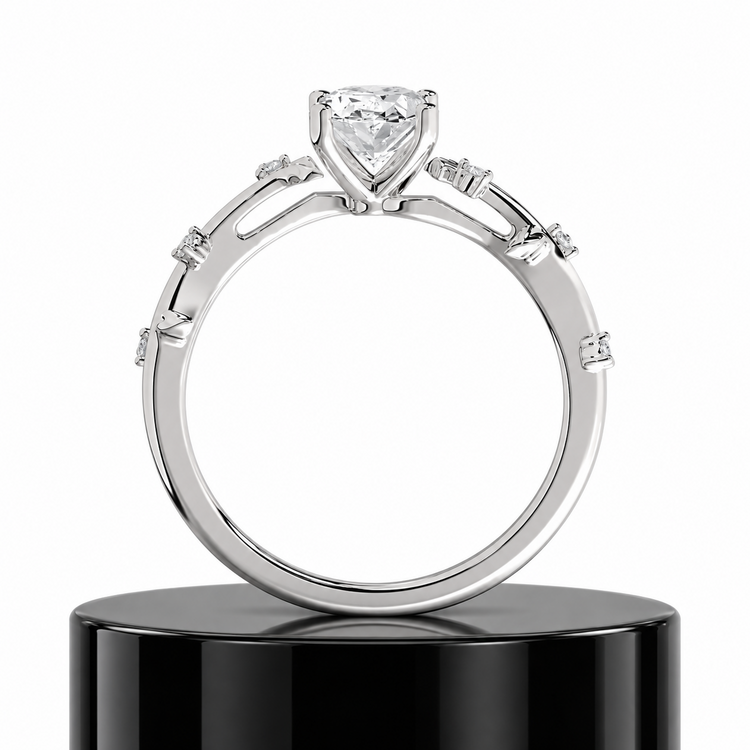 Botanical Oval Engagement Ring