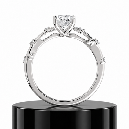 Botanical Oval Engagement Ring