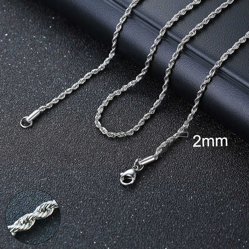 2mm - 5mm Rope Chain