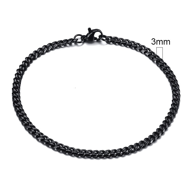 Cuban Link Bracelet 3mm - 7mm