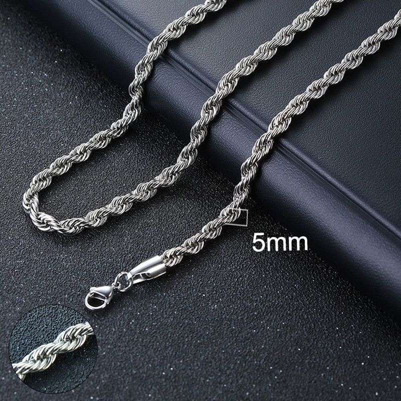 2mm - 5mm Rope Chain