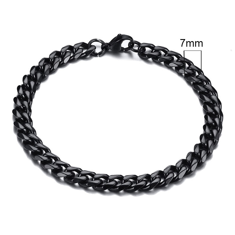 Cuban Link Bracelet 3mm - 7mm