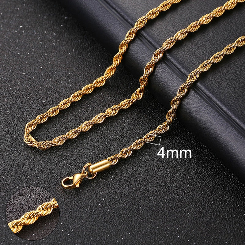 2mm - 5mm Rope Chain