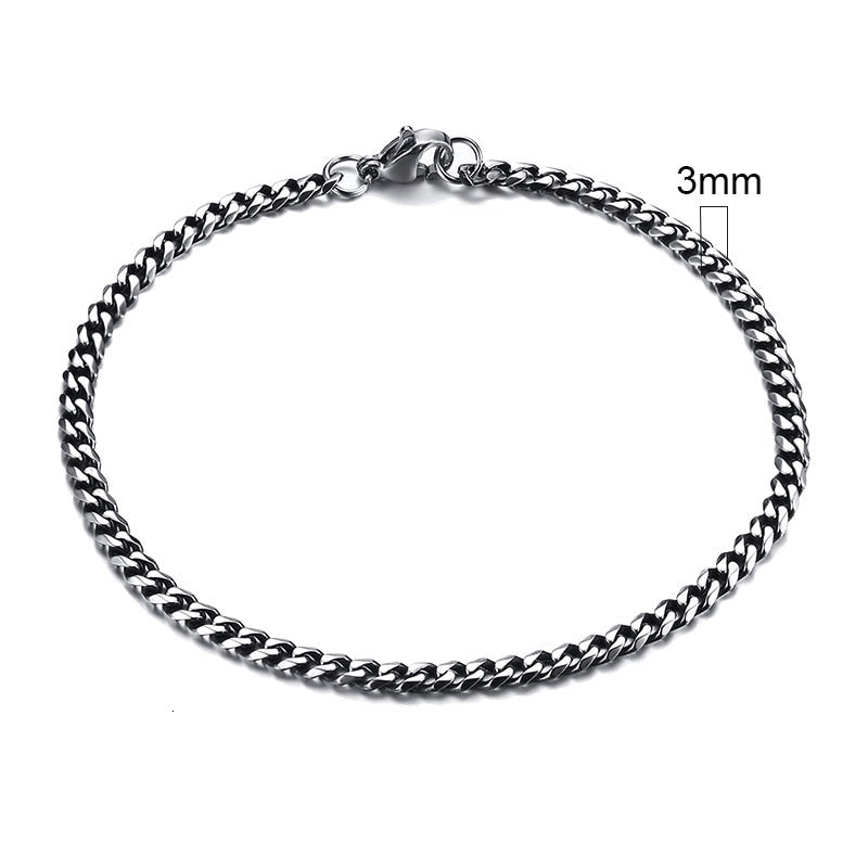 Cuban Link Bracelet 3mm - 7mm