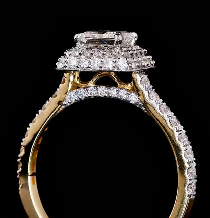 Layered Princess Ring DEF COLOUR VVS