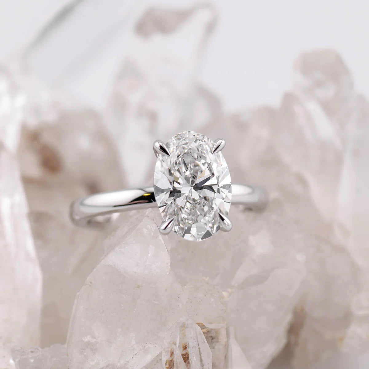 KATE 2.0 – 4 CLAW 2CT OVAL SOLITAIRE F COLOUR VVS2