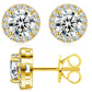 VVS Round With Cluster Earrings