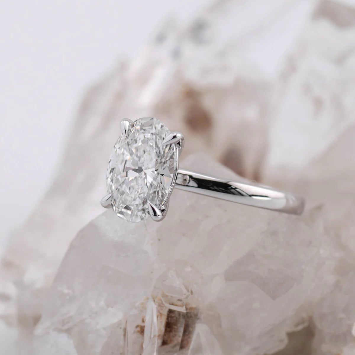 KATE 2.0 – 4 CLAW 2CT OVAL SOLITAIRE F COLOUR VVS2
