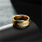 Tungsten Seven Diamond CZ Inlay