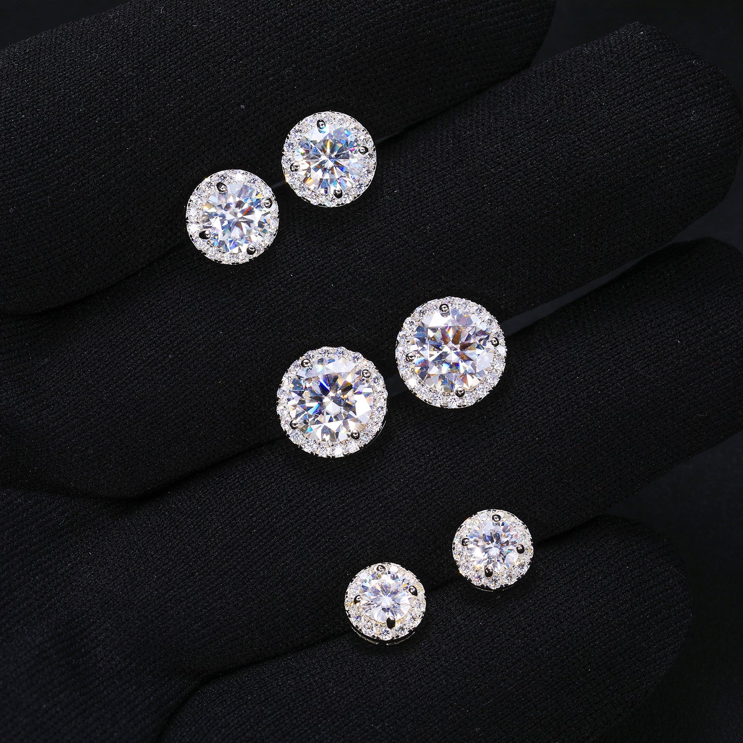 VVS Round With Cluster Earrings