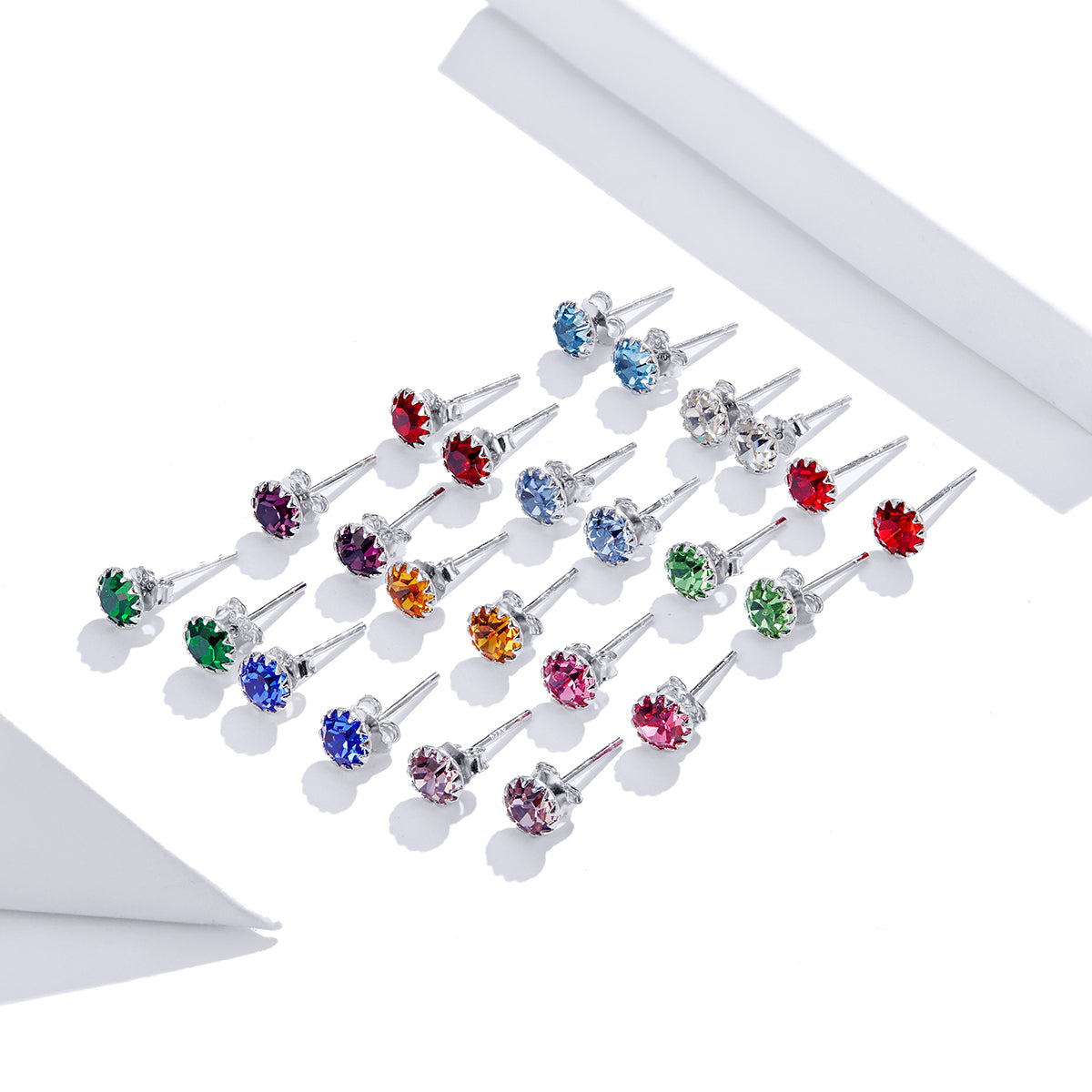 Round Birthstone Earrings