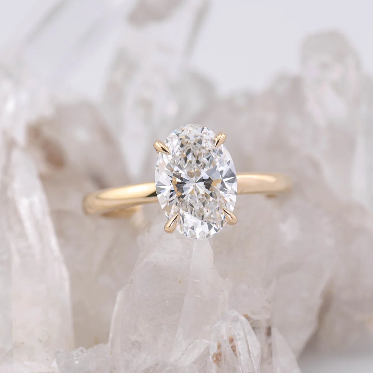 KATE 2.0 – 4 CLAW 2CT OVAL SOLITAIRE F COLOUR VVS2