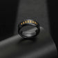 Tungsten Seven Diamond CZ Inlay