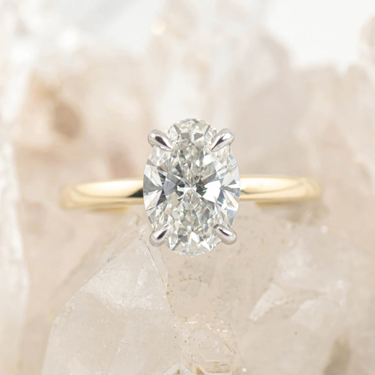 KATE 2.0 – 4 CLAW 2CT OVAL SOLITAIRE F COLOUR VVS2