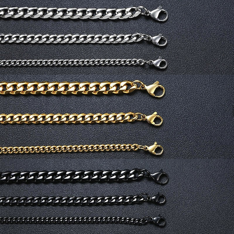 Cuban Link Bracelet 3mm - 7mm