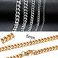 3mm - 7mm Cuban Chain Necklace