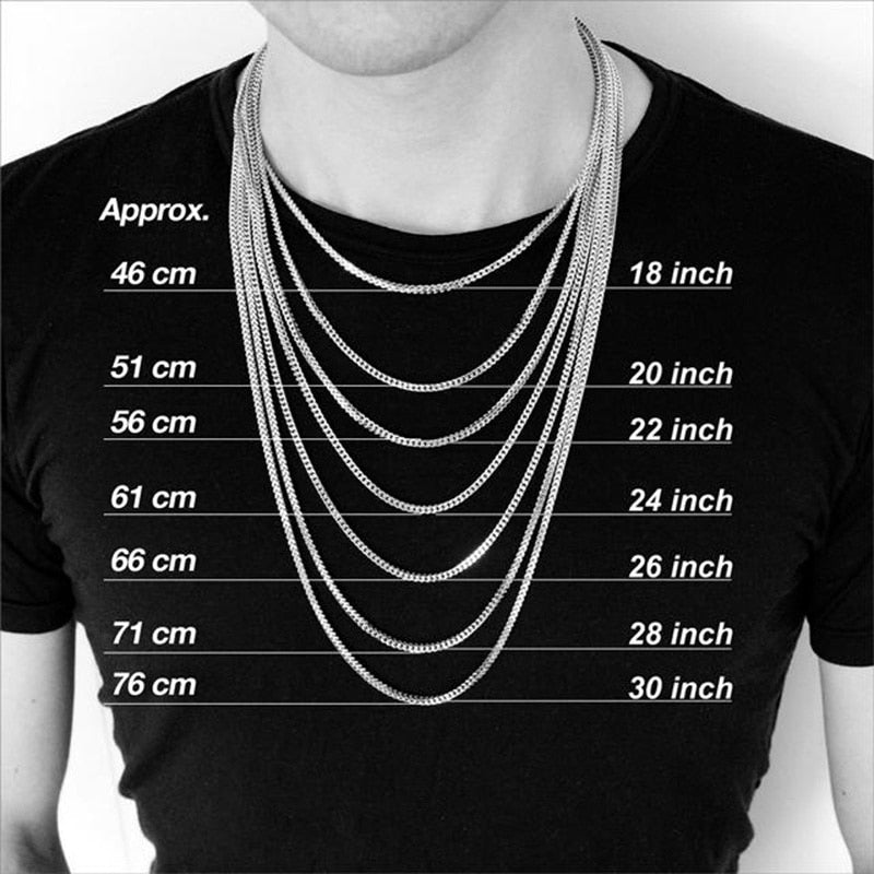 3mm - 7mm Cuban Chain Necklace