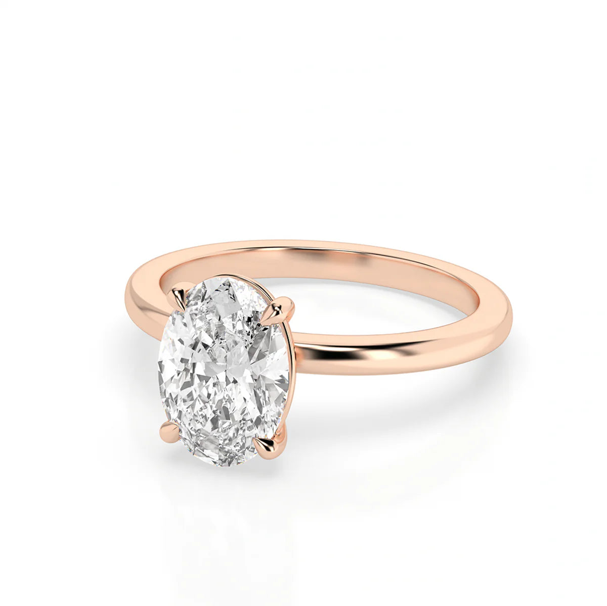 KATE 2.0 – 4 CLAW 2CT OVAL SOLITAIRE F COLOUR VVS2