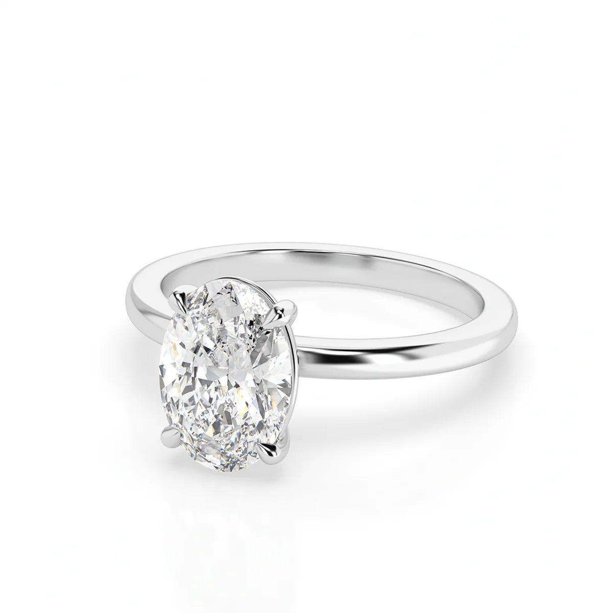 KATE 2.0 – 4 CLAW 2CT OVAL SOLITAIRE F COLOUR VVS2
