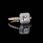Layered Princess Ring DEF COLOUR VVS