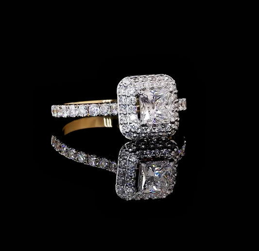Layered Princess Ring DEF COLOUR VVS