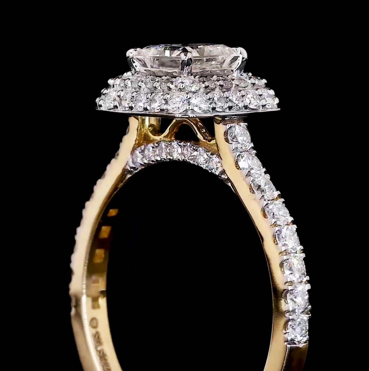 Layered Princess Ring DEF COLOUR VVS
