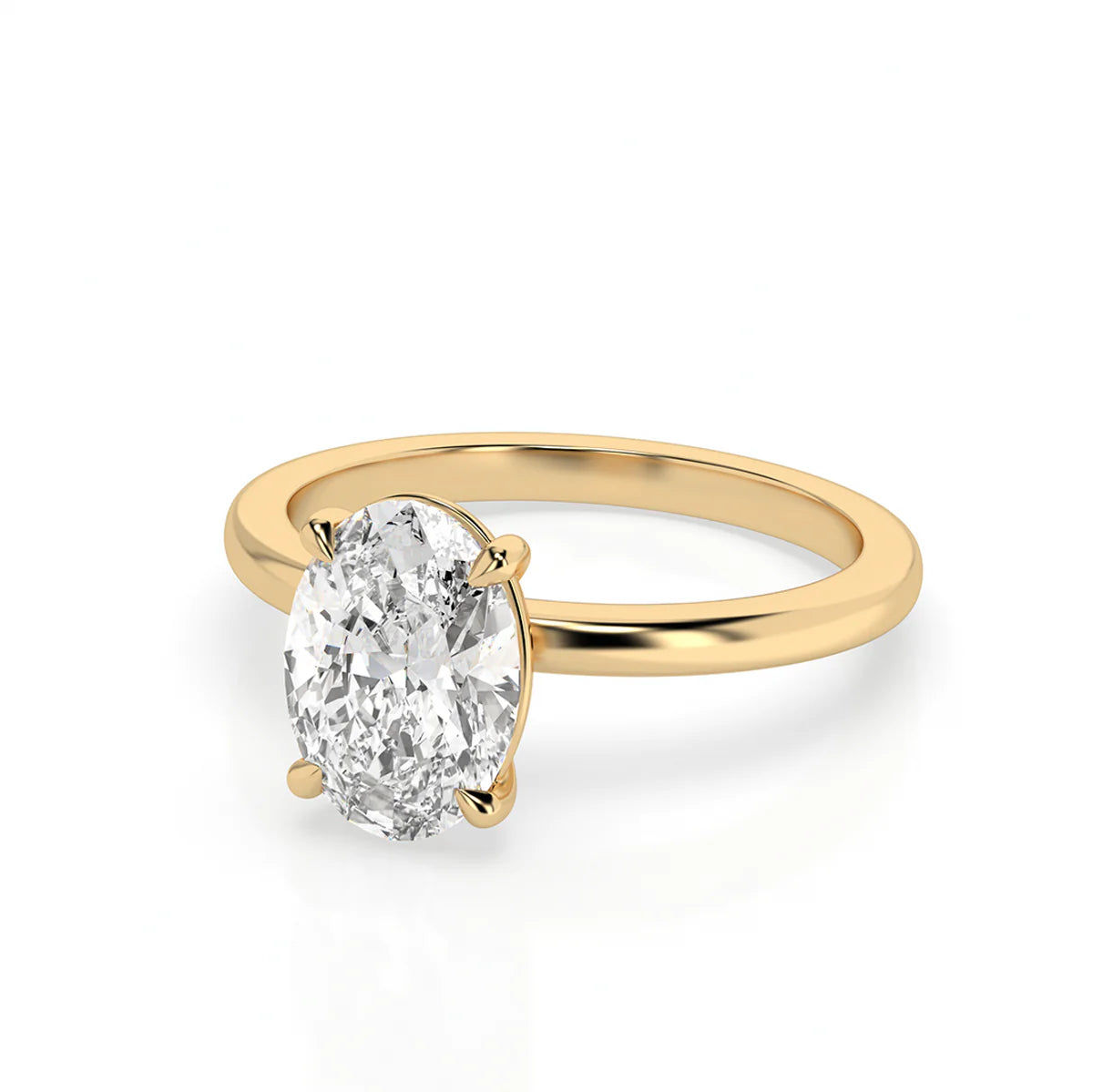 KATE 2.0 – 4 CLAW 2CT OVAL SOLITAIRE F COLOUR VVS2
