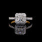Layered Princess Ring DEF COLOUR VVS