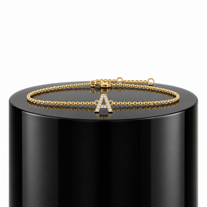 Diamond Initial Bracelet