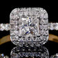 Layered Princess Ring DEF COLOUR VVS