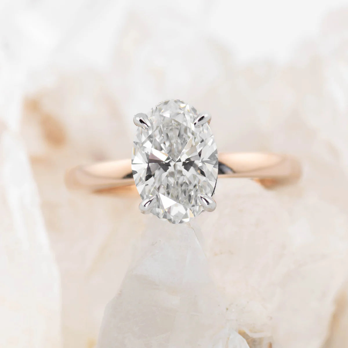 KATE 2.0 – 4 CLAW 2CT OVAL SOLITAIRE F COLOUR VVS2