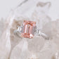 PINK DIAMOND 3CT EMERALD CUT TRILOGY