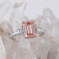 PINK DIAMOND 3CT EMERALD CUT TRILOGY