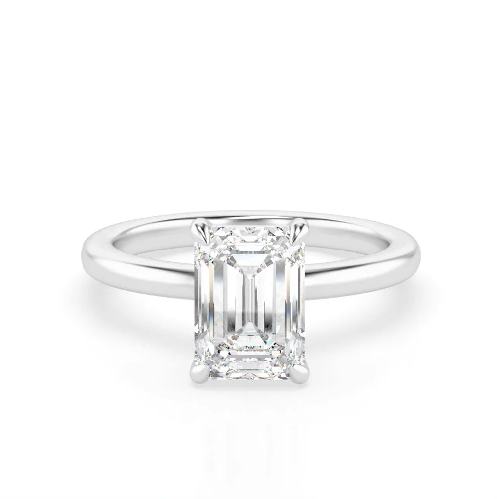 EMMA 2.0 – 4 CLAW 2CT EMERALD CUT SOLITAIRE