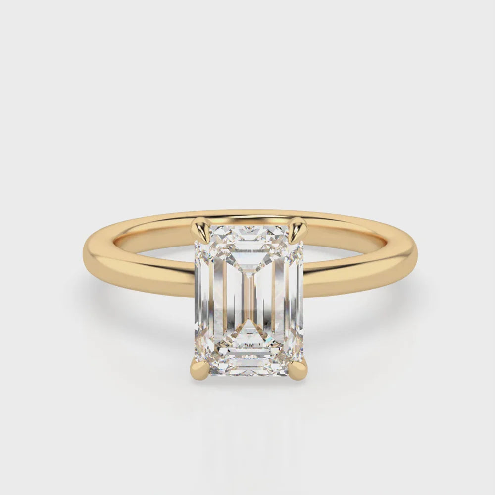 EMMA 2.0 – 4 CLAW 2CT EMERALD CUT SOLITAIRE