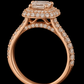 Layered Princess Ring DEF COLOUR VVS