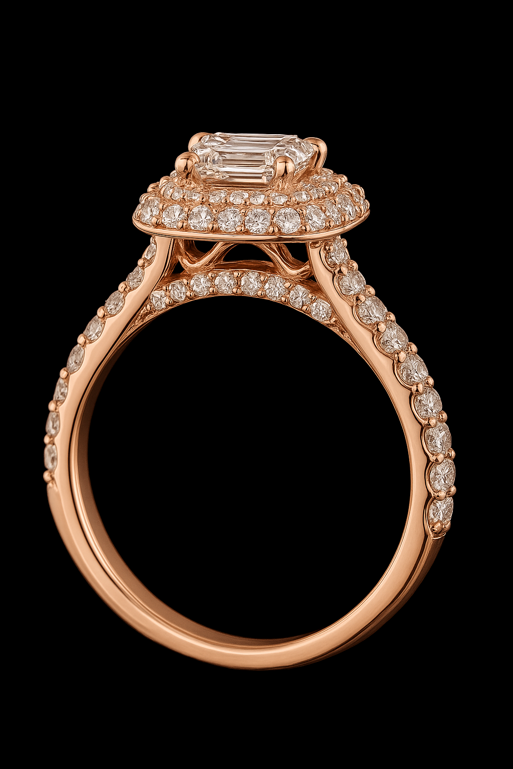 Layered Princess Ring DEF COLOUR VVS