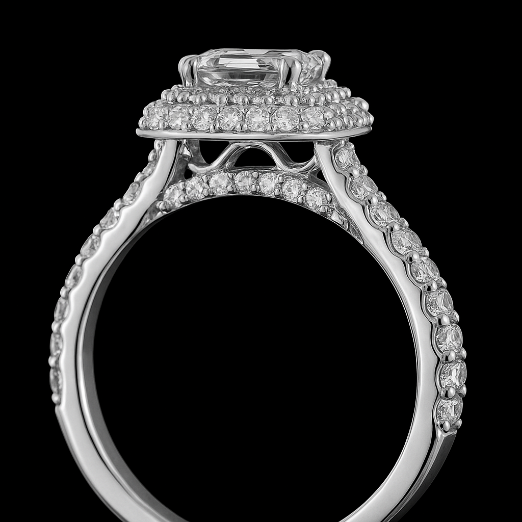 Layered Princess Ring DEF COLOUR VVS