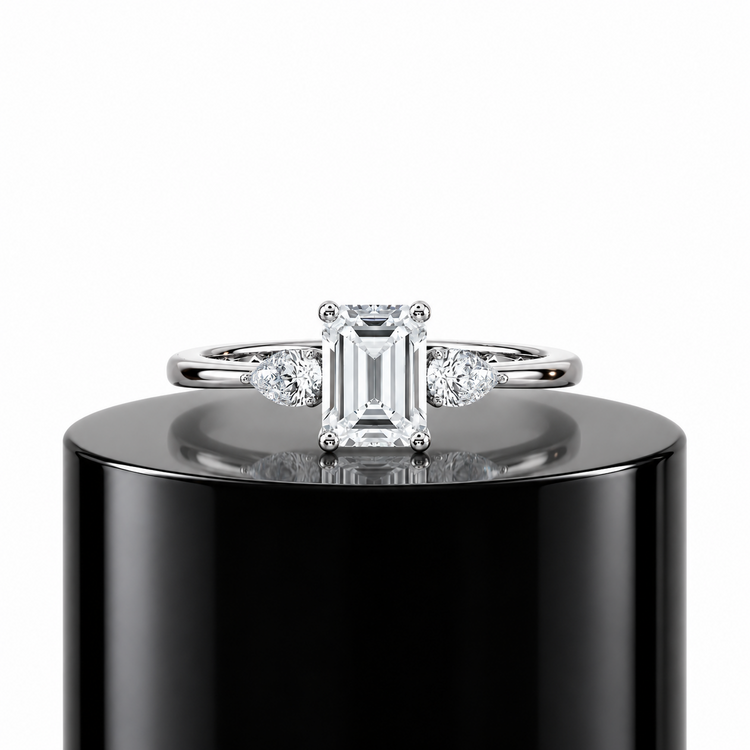 Emerald Trilogy Diamond Ring