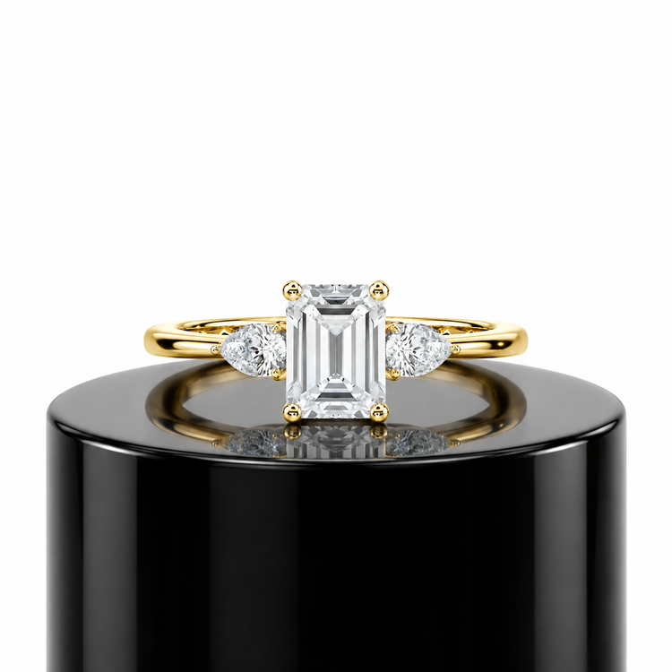 Emerald Trilogy Diamond Ring