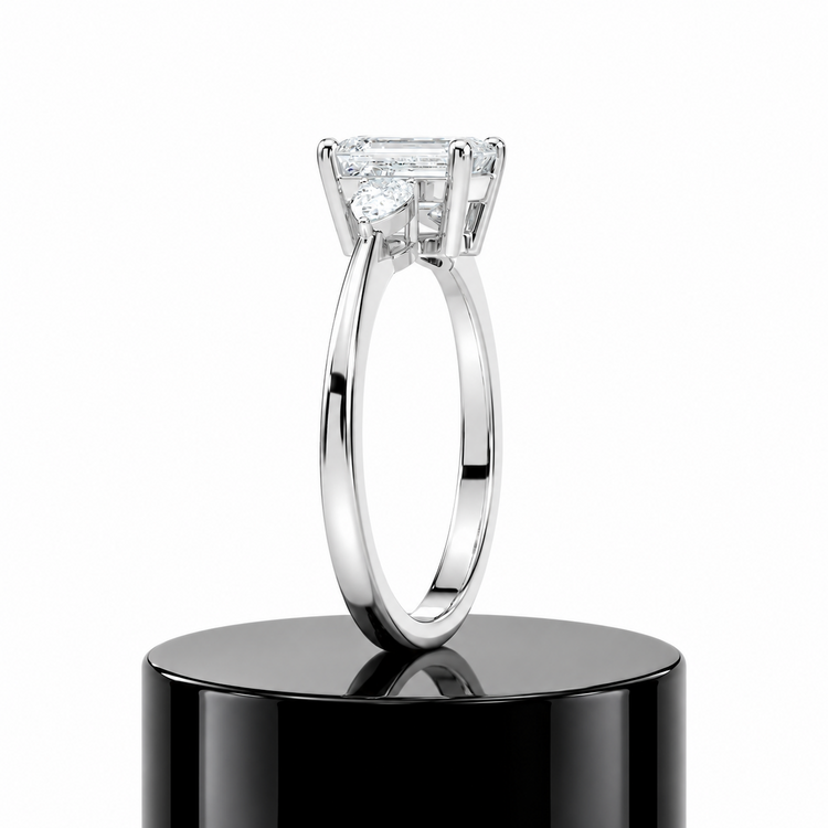 Emerald Trilogy Diamond Ring