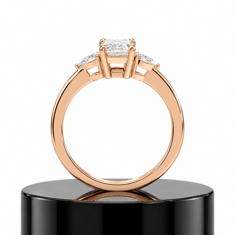 Emerald Trilogy Diamond Ring