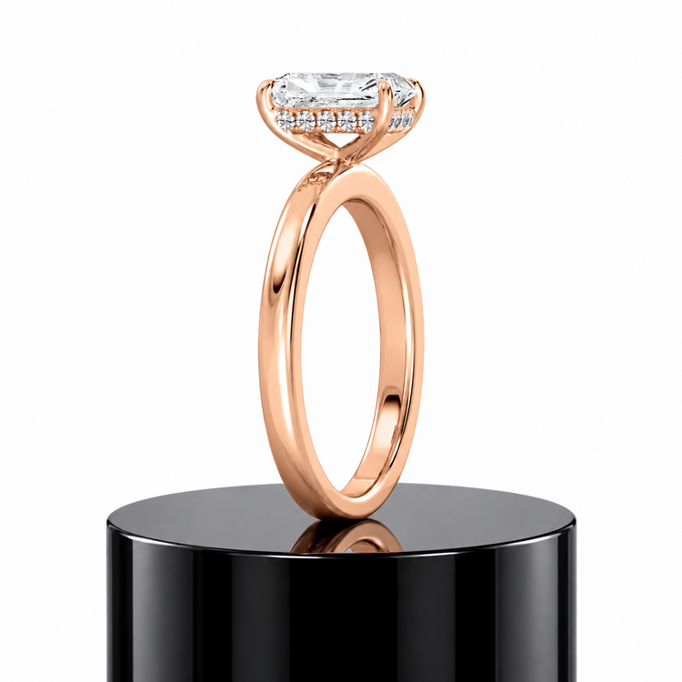 Radiant Hidden Halo Ring