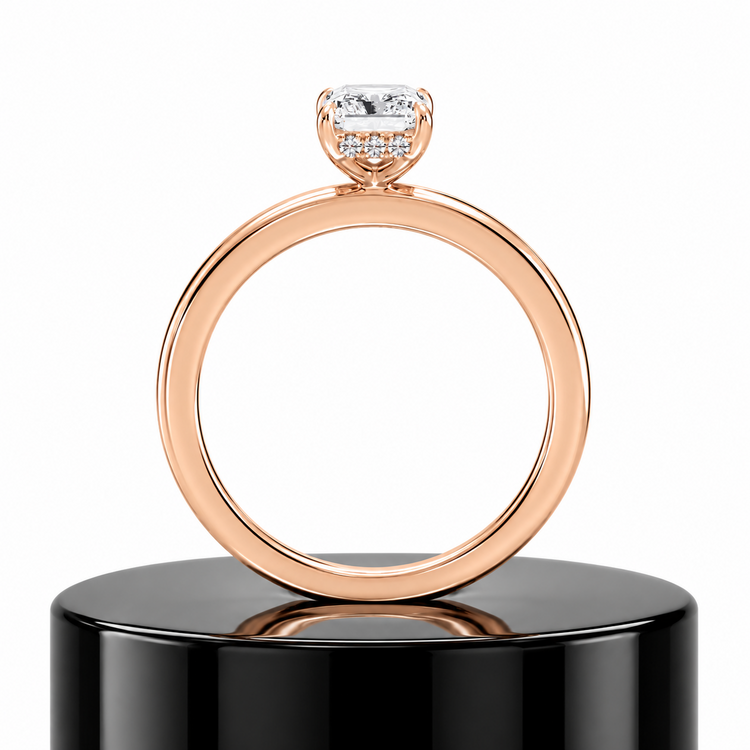 Radiant Hidden Halo Ring