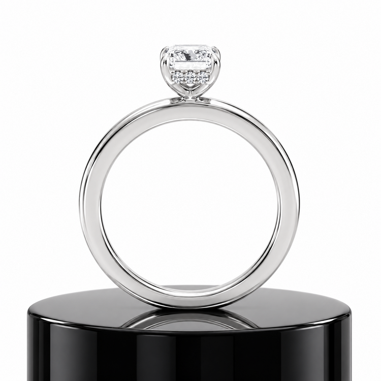 Radiant Hidden Halo Ring