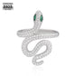 Emerald Eyed Serpent Snake Ring