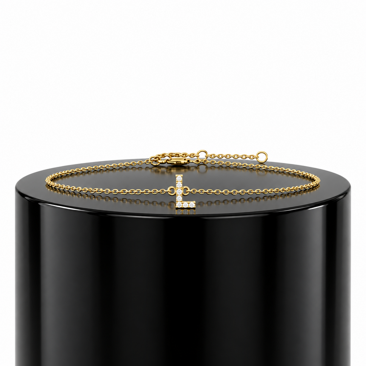 Diamond Initial Bracelet