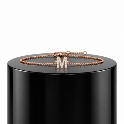 Diamond Initial Bracelet