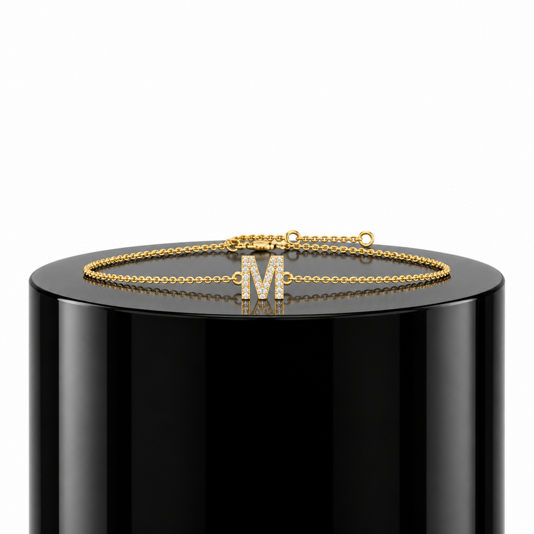 Diamond Initial Bracelet