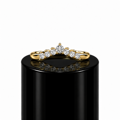 Round Diamond Tiara Wedding Band